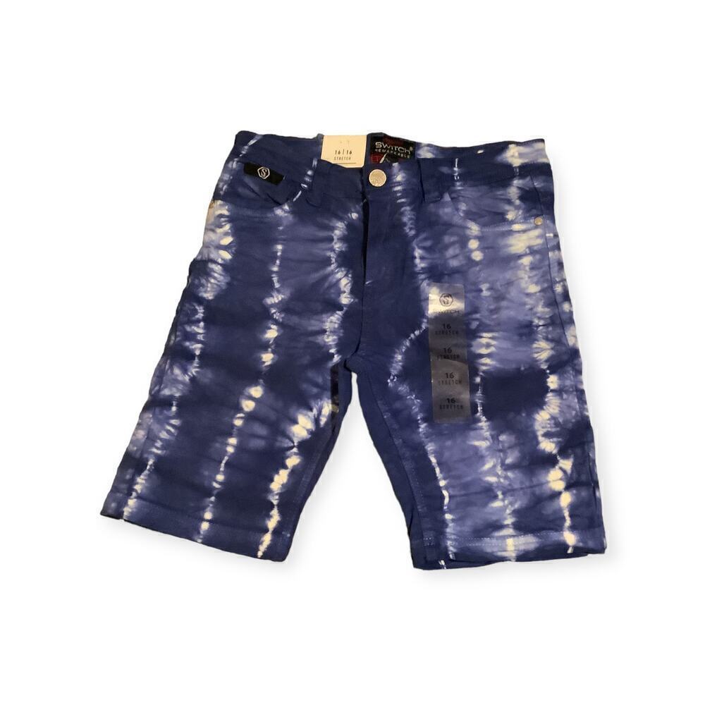 Switch Remarkable Premium Denim Shorts Boys SZ 16 Tye Dye